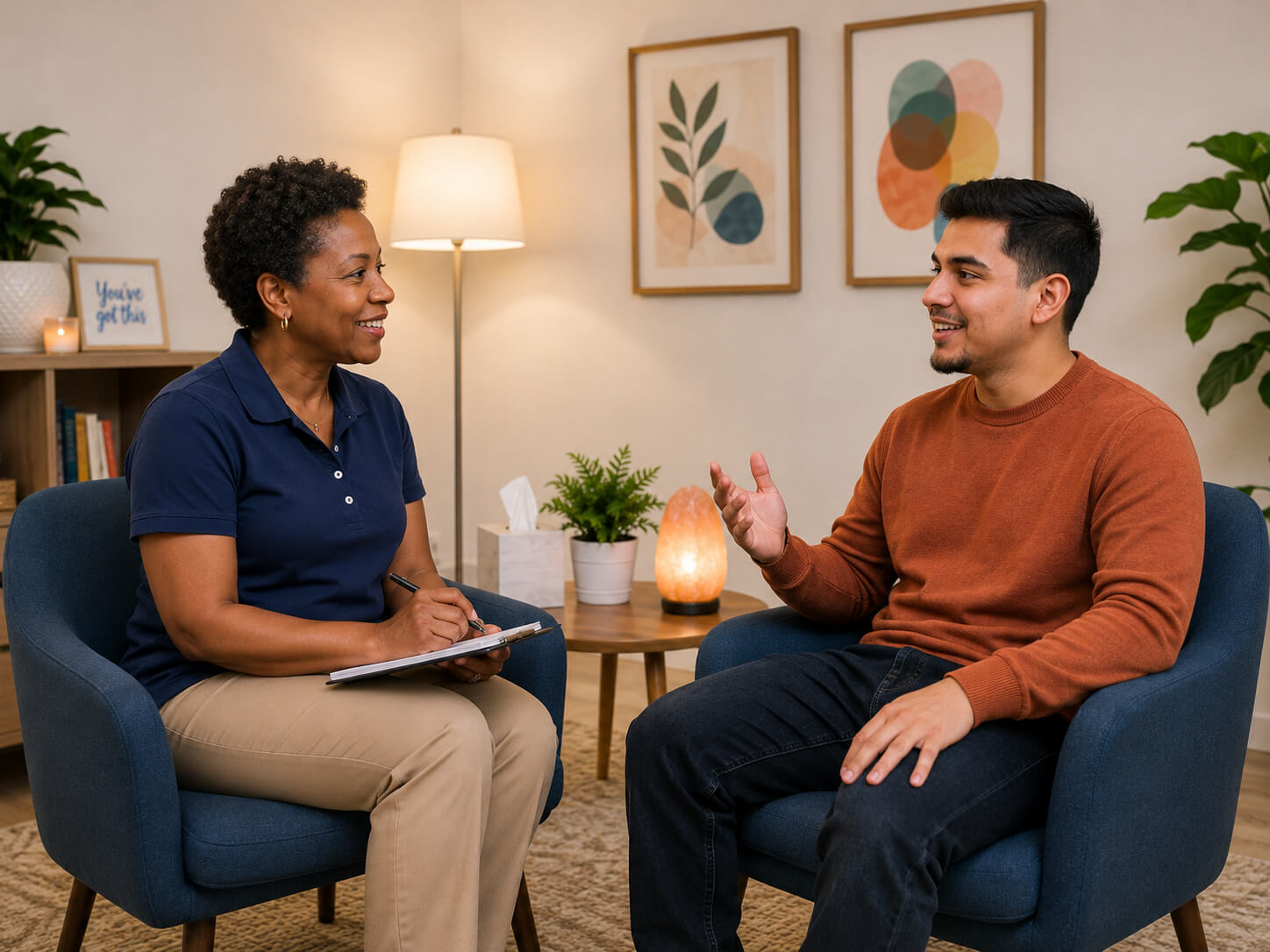 therapist-and-man-talking-in-office