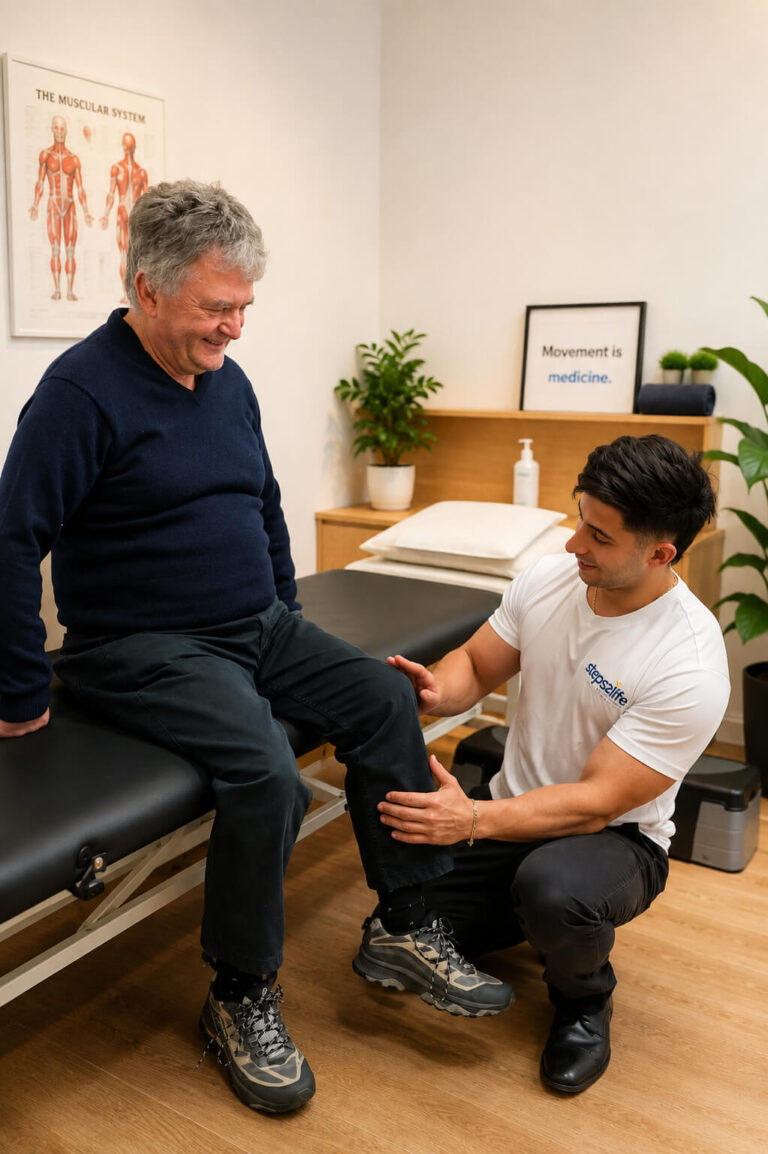 Exercise physiology assessment of an older adult knee